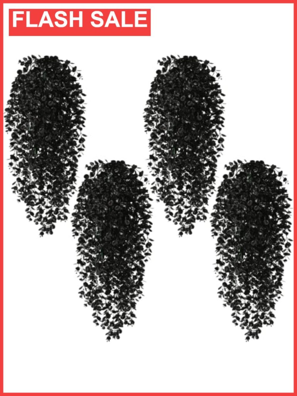 Artificial Hanging Ivy Plants Set of 4, Wall Decor, Home Decor, Plastic